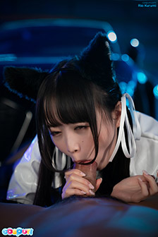 Ria Kurumi - Blowjob, Cat Ears, Mouth Cumshot, POV,