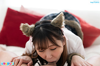 Nagi Tsukino - Blowjob , Cat Ears , Mouth Cumshot , POV , School Uniform