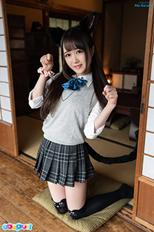 Ria Kurumi - Cat Ears, Hairless Pussy, Posing, School Uniform