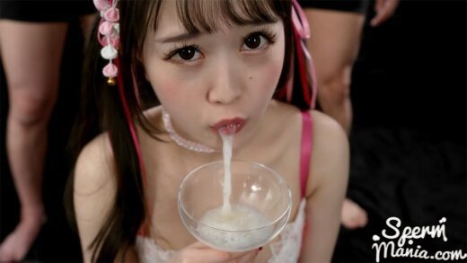 Ria Kurumi Uses A Group of Guys' Cum For One Messy Handjob